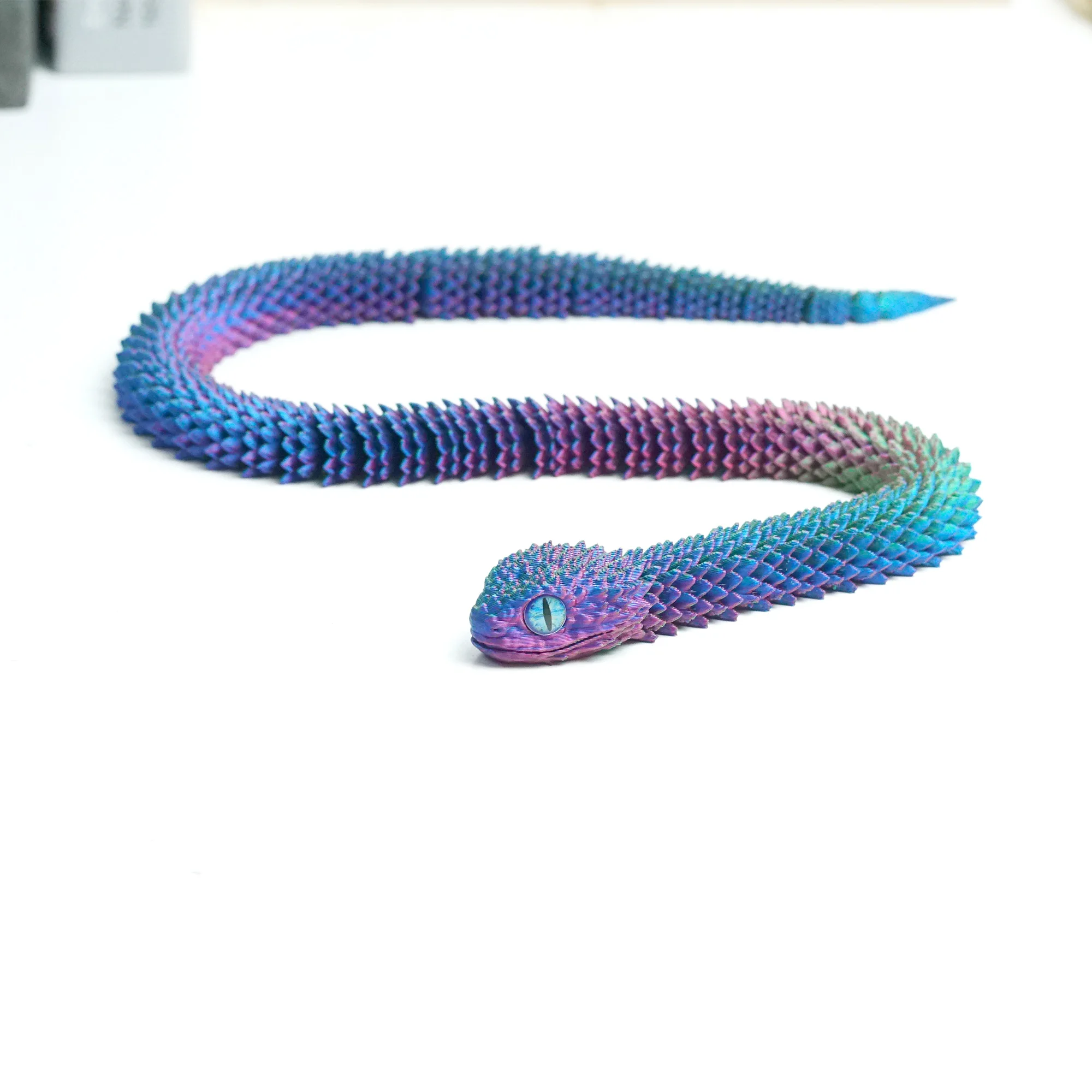 3D printed snake,articulated snake models,flexible joint animal model figurines gifts, stress relief, fidget restlessness