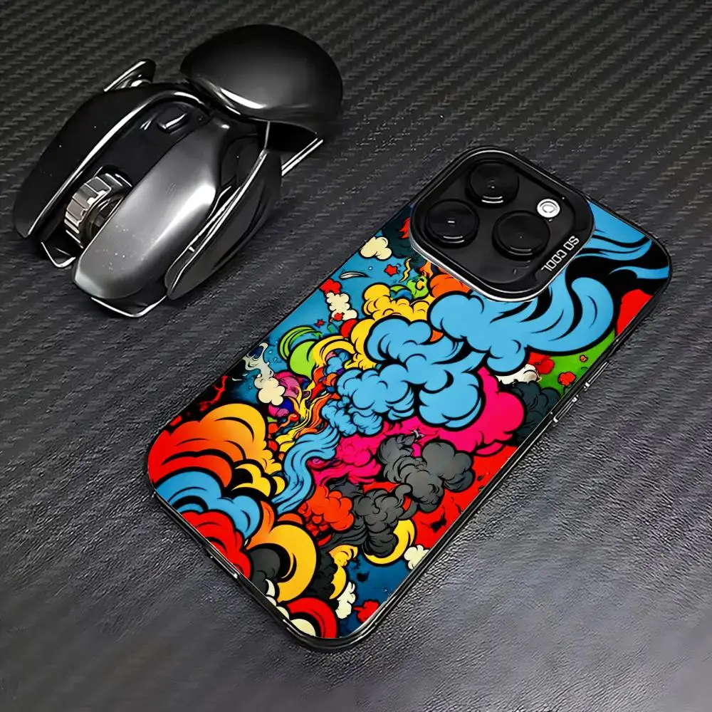

This graffiti style phone case is suitable for iPhone 17 16 15 14 13 12 11 Pro/Max/Plus anti drop and shockproof back cover