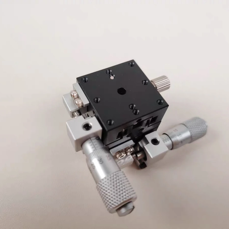XY Axis 25*25-125*125 Micrometer Sliding Stage Platform Manual Displacement Sliding Table Guide Rail LY30/LY60/LY80/LY100/LY125