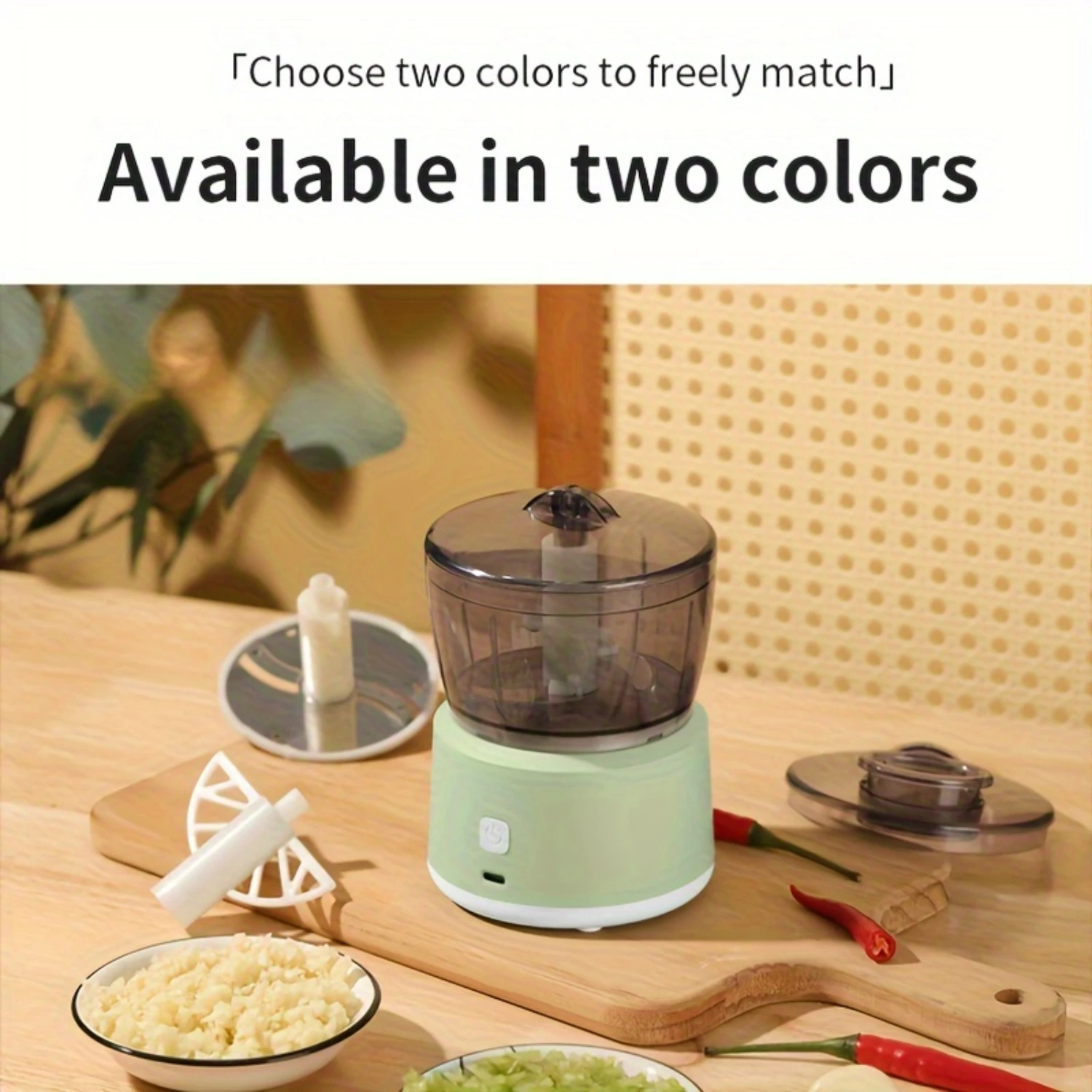 Multifunctional Food Processor - Cordless  Meat & Vegetable Grinder, Chopper, Meat Grinder, Dicer - Portable Mini Food Machine