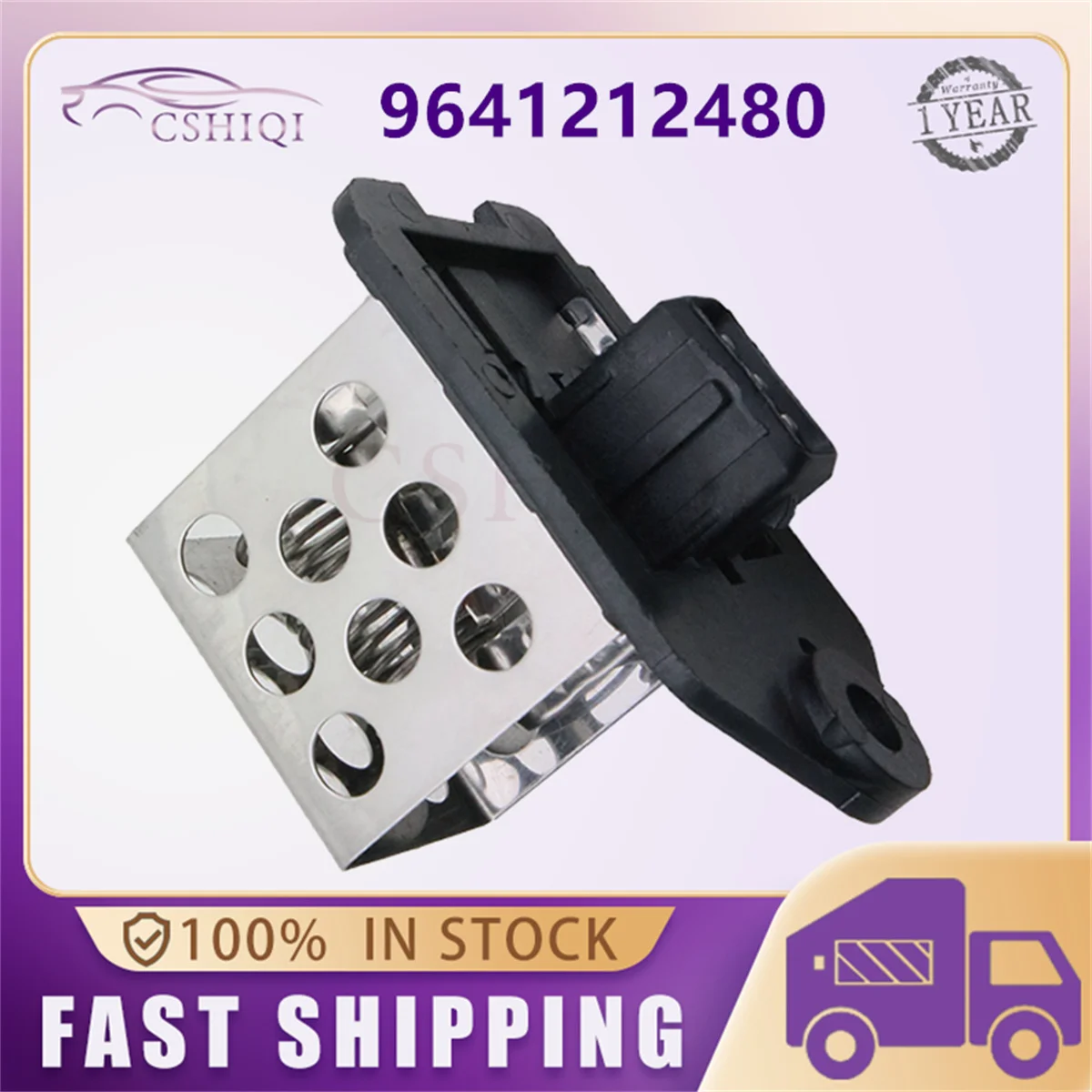 9641212480 Heater Blower Fan Motor Resistor 9641212480 Fit For Para Peugeot 206 CC 307 CC 1998-2010 126763 1267E3 Auto Parts
