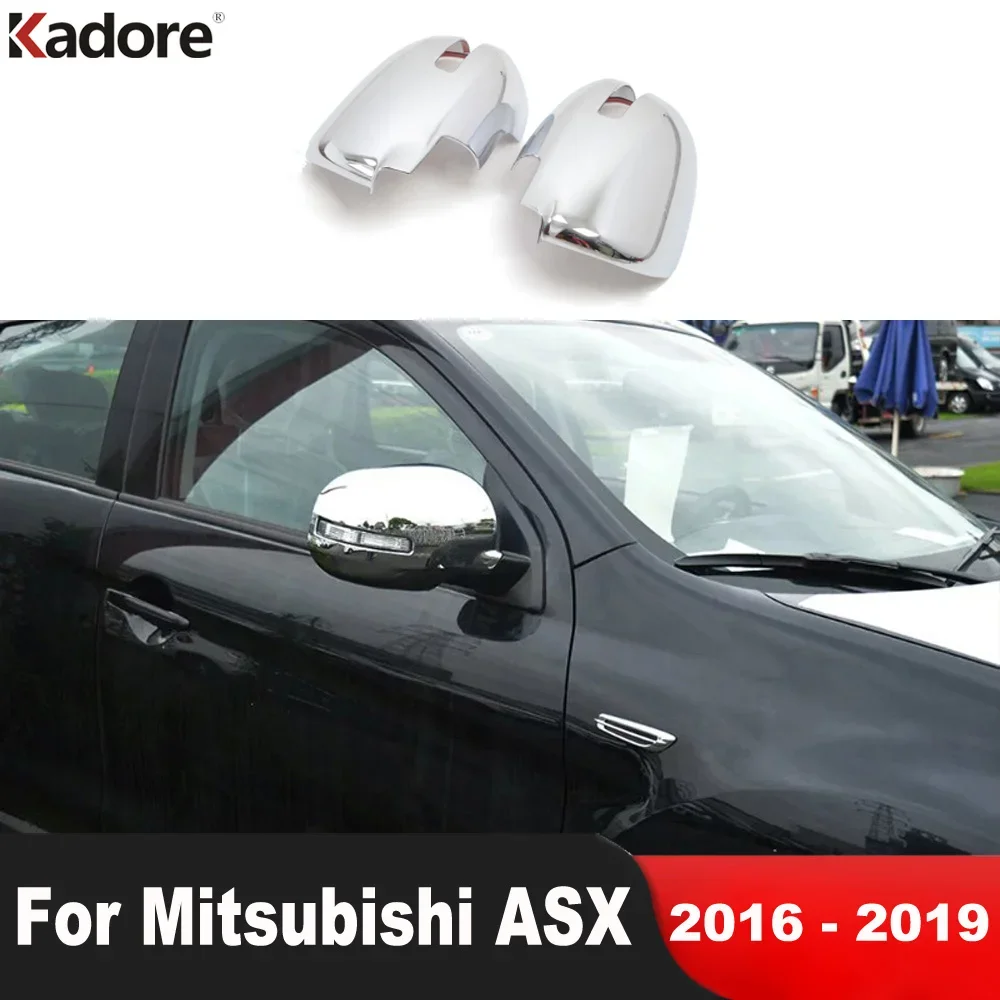 

Rearview Mirror Cover Trim For Mitsubishi ASX Outlander Sport 2016 2017 2018 2019 Chrome Car Side Wing Mirrors Cap Accessories