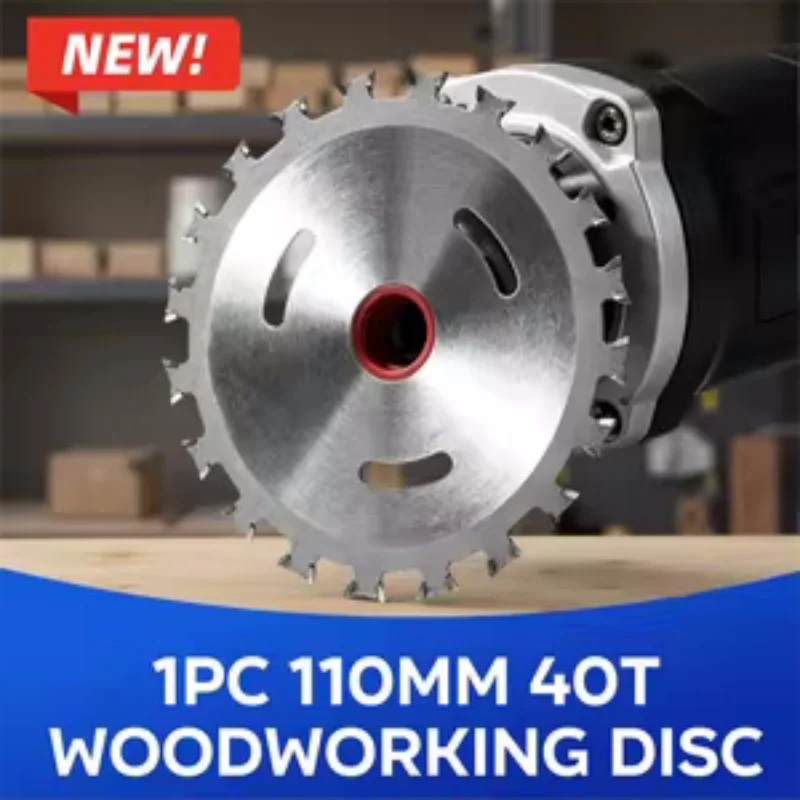 1PC110Mm 40T Manganese Steel Alloy Cutting Disc, 20Mm Bore, Quenched Sharp Wear-Resistant High-Temp Resistant Woodworking Cutter