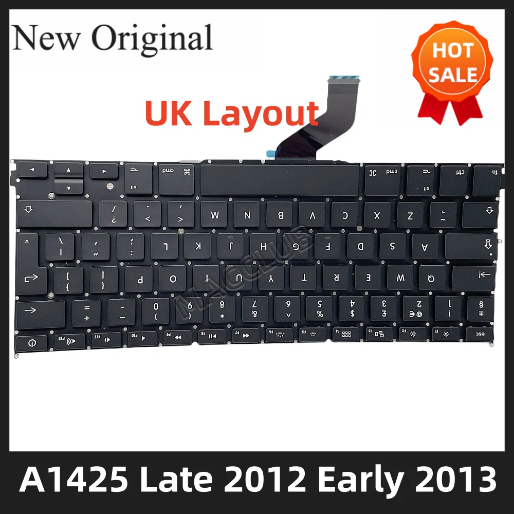 

A1425 Keyboard UK Layout for Macbook Pro Retina 13'' A1425 EMC 2557 EMC 2672 Late 2012 Early 2013 keyboard