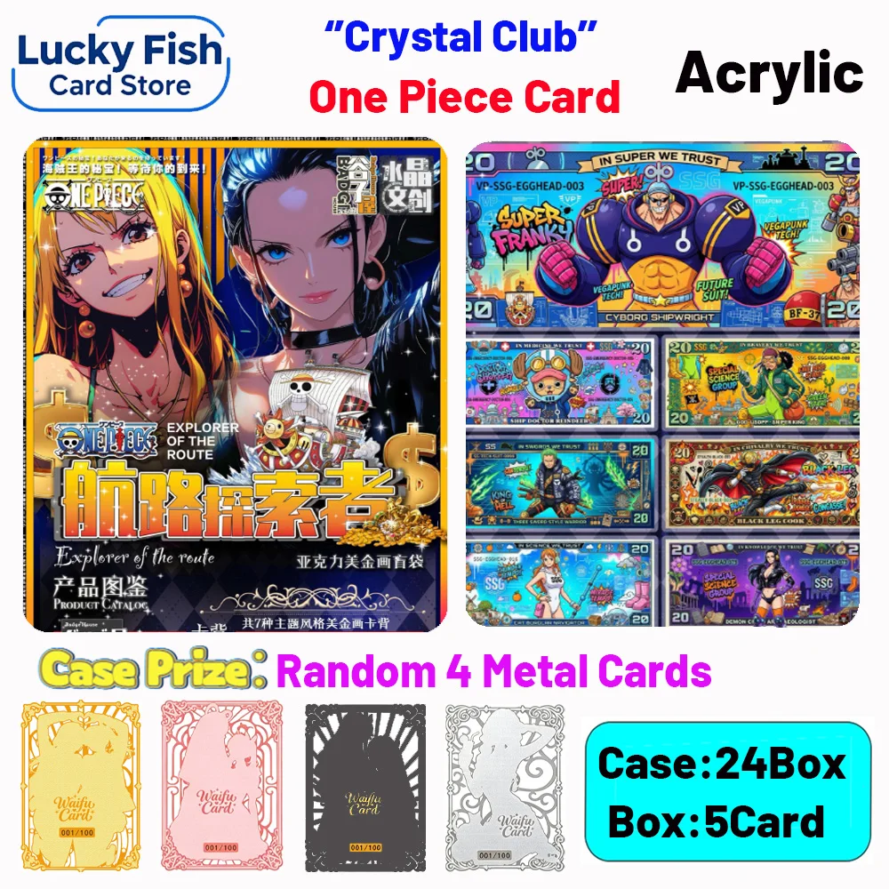 Wholesale 2026 New One Piece USD Acrylic Cards Crystal Creativity Premium Anime Character Collectibles Fan Gifts Limited Edition