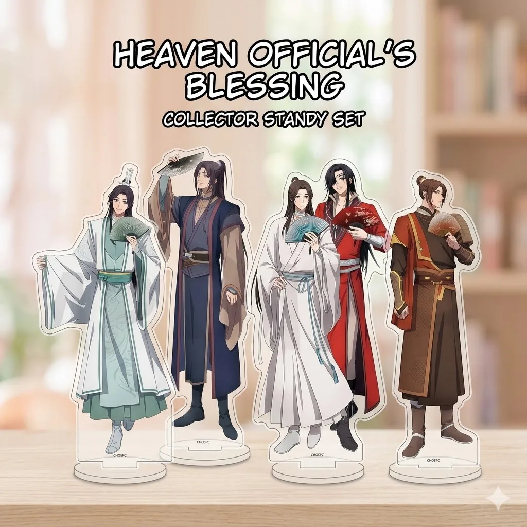 Anime Tian Guan Ci Fu Keychain Acrylic Stand Model Plate Xie Lian Hua Cheng Couple Jewelry Desk Figure Display Famous Fan Gifts