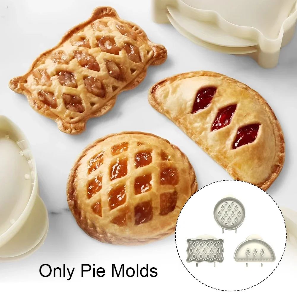 1pc/3pcs Dough Press DIY Halloween Hand Pie Mold Round Rectangle Home Kitchen Cute Mini Semicircle Classic Cookie Baking Party