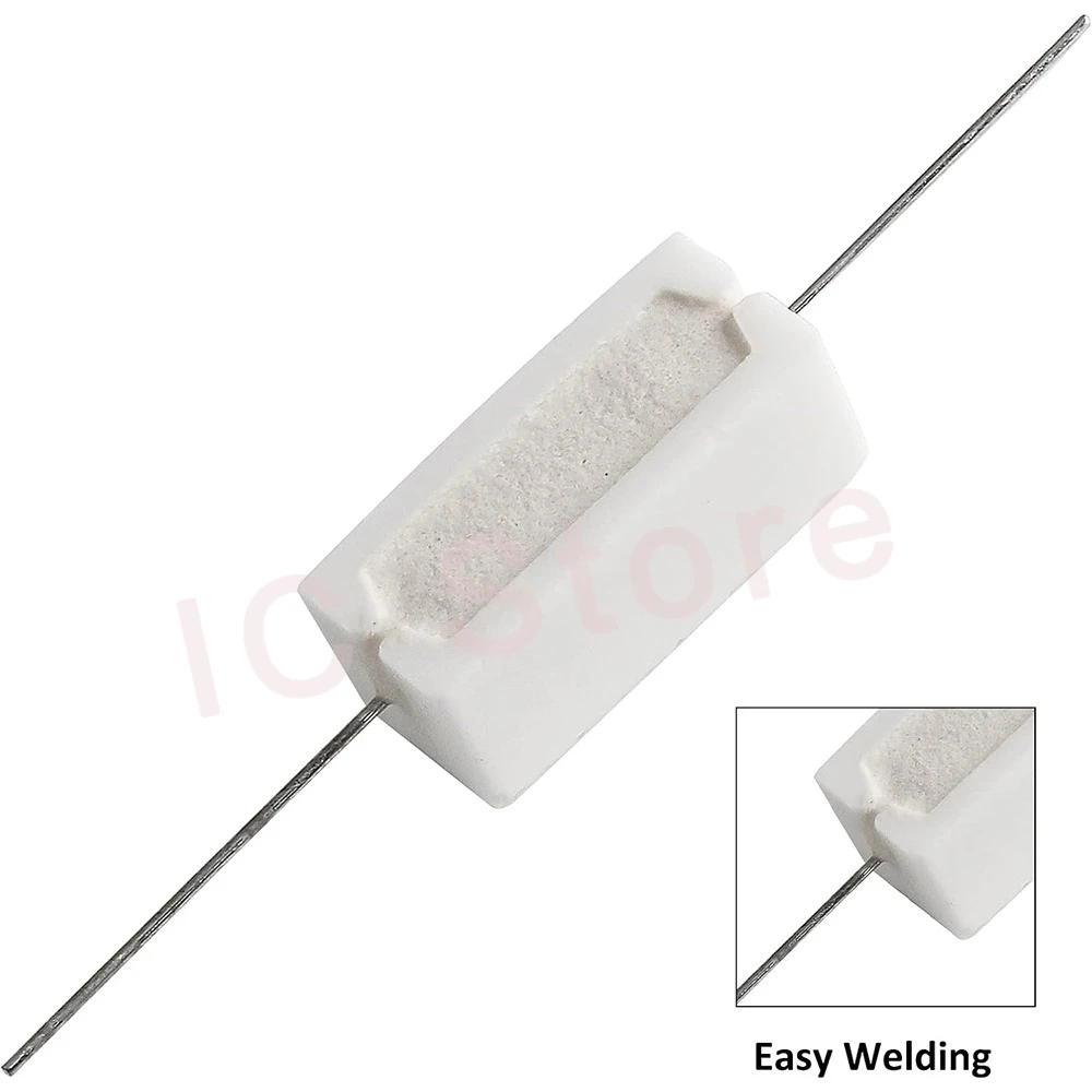 10PCS 5W Cement Resistor Power Resistance 0.01R ~ 150K 0.5R 1R 10R 100R 0.22 0.33 0.5 1 2 5 8 10 15 20 25 30 100 1K 10K Ohm image 3