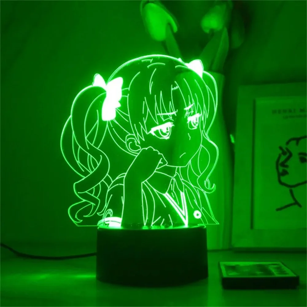 Imagem -03 - Anime Acrílico Led Night Light Cute Girl Nightlight Shirai Kuroko Candeeiros de Mesa Decoração do Quarto Mulheres Sexy Cores 16 Cores 3d