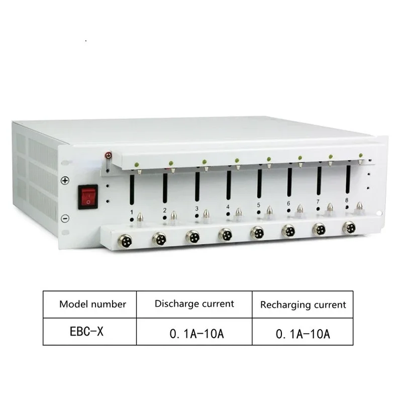 For EBC-X 8-Channels 18650 lithium  Battery Capacity Tester Charge & Discharge 10A Cycle Aging Test