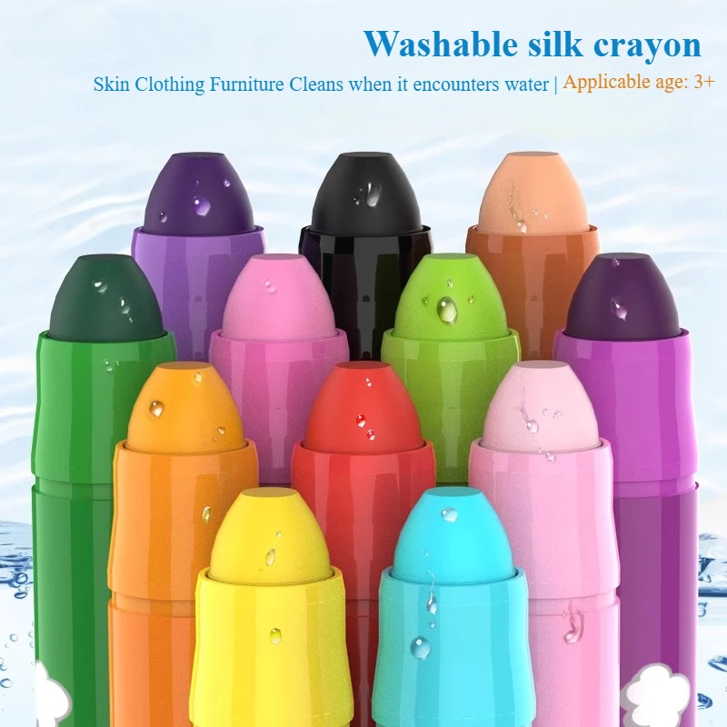 6/12/24/36 Color Rotating Crayon Oil Pastel Set Color Pure and Not Easy To Dirty Hands for Children's Painting Graffiti