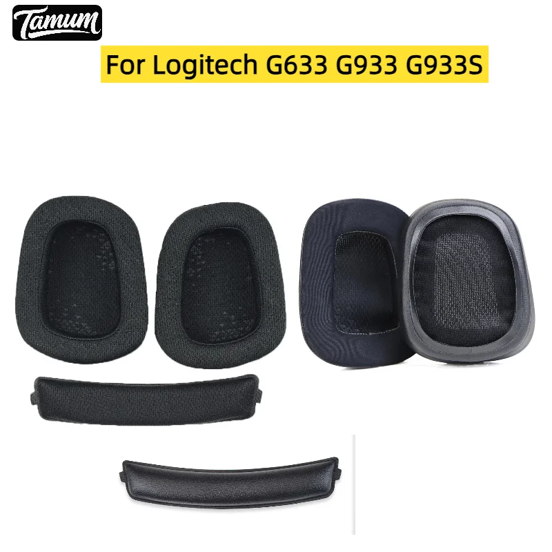 

Earpad Headband for Logitech G633 G933 G633S G933S Headsets Headphones Sponge Covers Soft Ear Hood Beam Pad