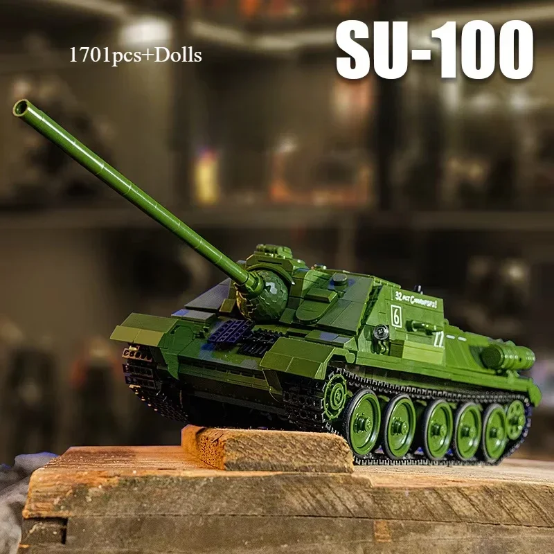 

Creativity Classic World War II WW2 T90 Military Tank Sets SWAT Army City Police T28 Model Building Blocks DIY Brick Kids Toys