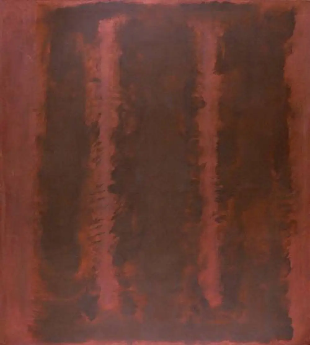 handpainted high quality Abstract Oil Painting Reproduction on Linen Canvas,Black on Maroon 4 by Mark Rothko,Fast Free Shipping