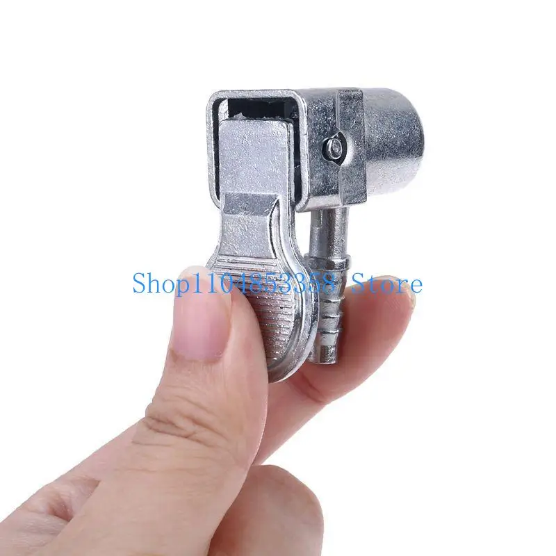 

1/4" Lock On Metal Air Chucks Air Compressor Tire Inflator Tire Chuck with Barb Connector for Hose Repair Inflate Chuck