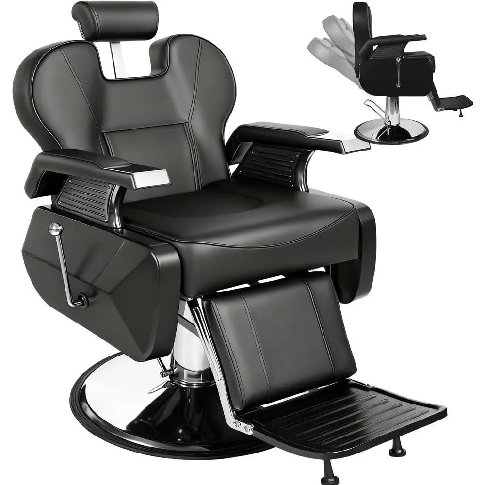 

Barber Chair for Barbershop, Professional Reclining Barber Chair for Home, Hydraulic All-Purpose Salon Chairs for Hair Stylist,