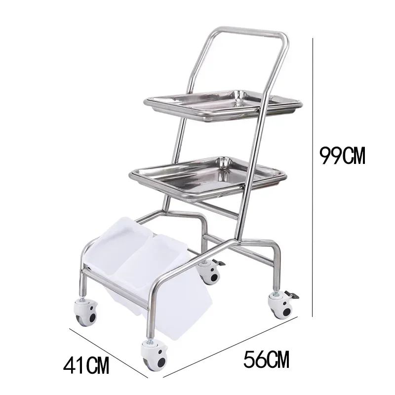 Polymer tray ward gastrointestinal endoscopy drug cart, endoscope transfer cart hot selling