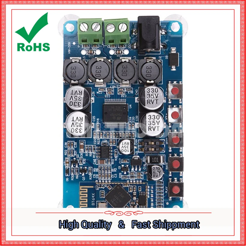 TDA7492P Bluetooth-совместимая плата усилителя, аудиоприемник, усилитель CSR4.0, обновленная версия, версия 4,2, модуль