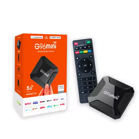 Android13 Smart TV Box 2GB16GB Dual2.4G5GWifi Bluetooth 4K HDR10 Stream Media Player Android Set Top Box MultiLanguage G96mini5G
