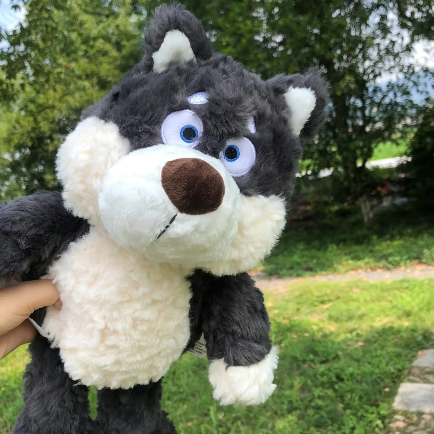 Adorable Peluche de Lobo Gris, Ultra Suave, Muñeco de Peluche, Lindo Compañero, Regalo para Niños y Niñas, Cumpleaños, Festividades, Uso Diario