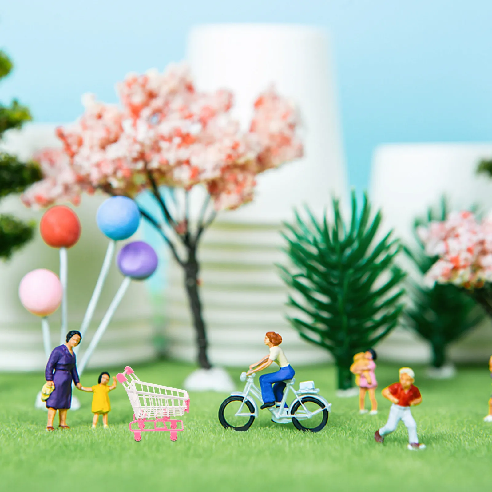 

2Pcs Mini Supermarket Shopping Carts Kids Pretend Play Toddlers Grocery Push Carts for Birthday Gifts Party Favors