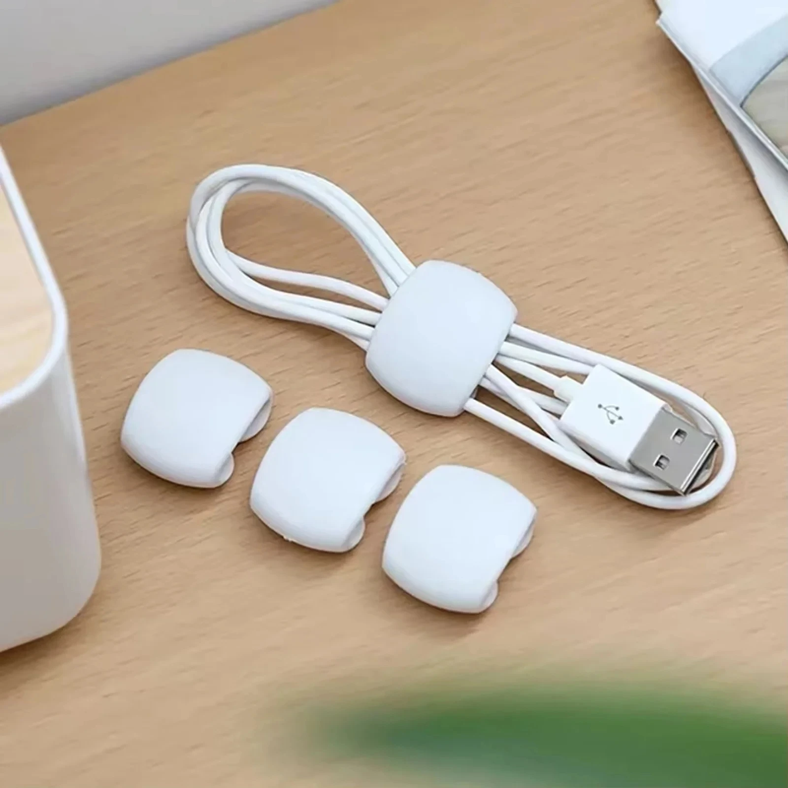 

Cable Organizer Colorful Plastic Buckle Travel Wire Clip Compact Reusable Cable Winder Stylish Portable Charging Cord Management