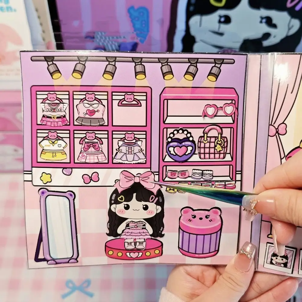 アクティビティブック ピンチミュージック クワイエットブック ステッカーブック アニメ テラード ビジーブック カワイイペーパー DIY シーン素材 ステッカー 子供向け