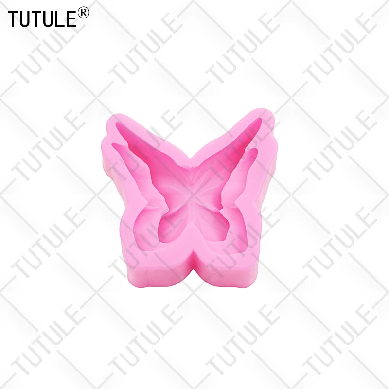 3D Flower butterfly Scented Candle Silicone Mold Drop Glue Decorative Epoxy Resin Mold DIY butterfly Chocolate Silicon Cake Mold