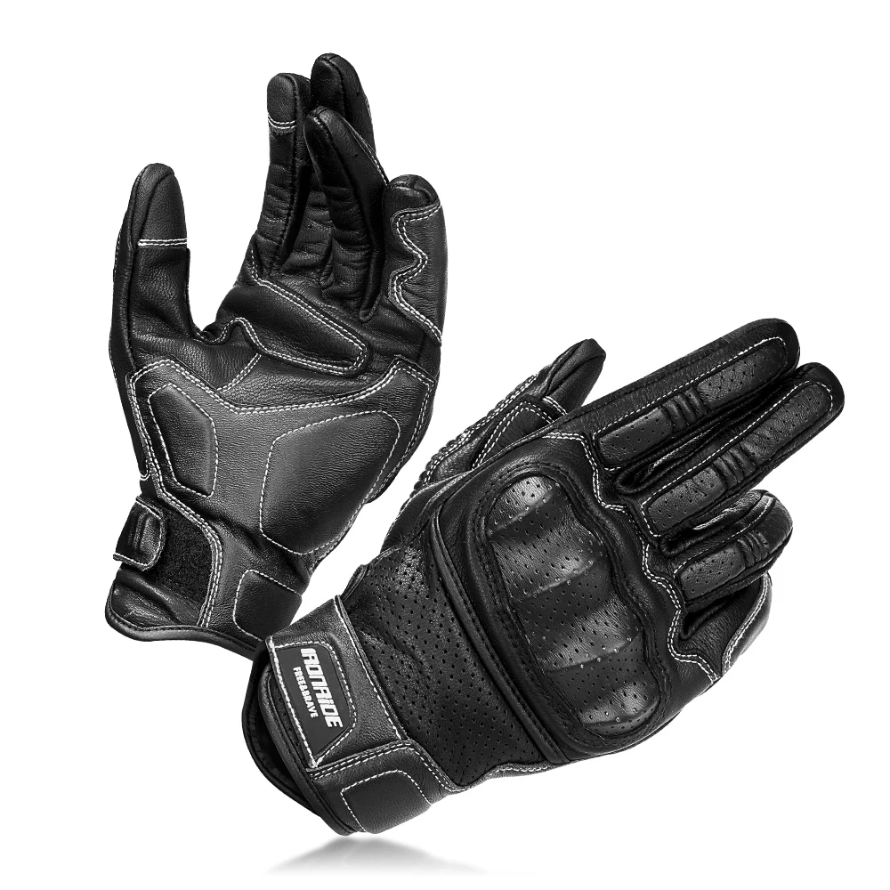 

Летние мужские мотоциклетные перчатки, кожаные мотоциклетные перчатки, дышащие перчатки для мотокросса, сенсорный экран, защитное снаряжение для гонок и верховой езды