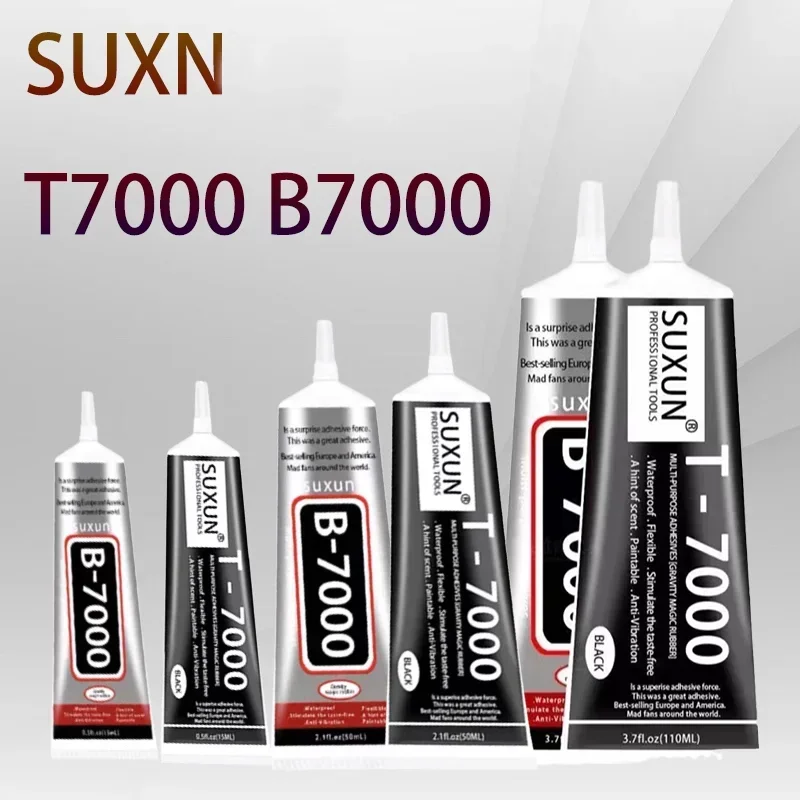 SUXUN B-7000 Transparent Strong Glue Insulation Waterproof Mobile Phone Tablet Repair Adhesive Electronic Sealing Universal Glue