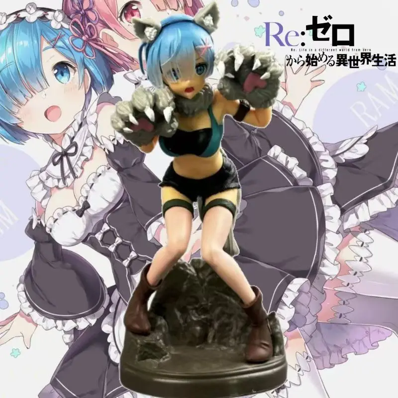 

Re:Life in A Different World From Zero Rem Little Bad Wolf Rem Wolf Ears Standing Posture Фигурка из ПВХ для девочки