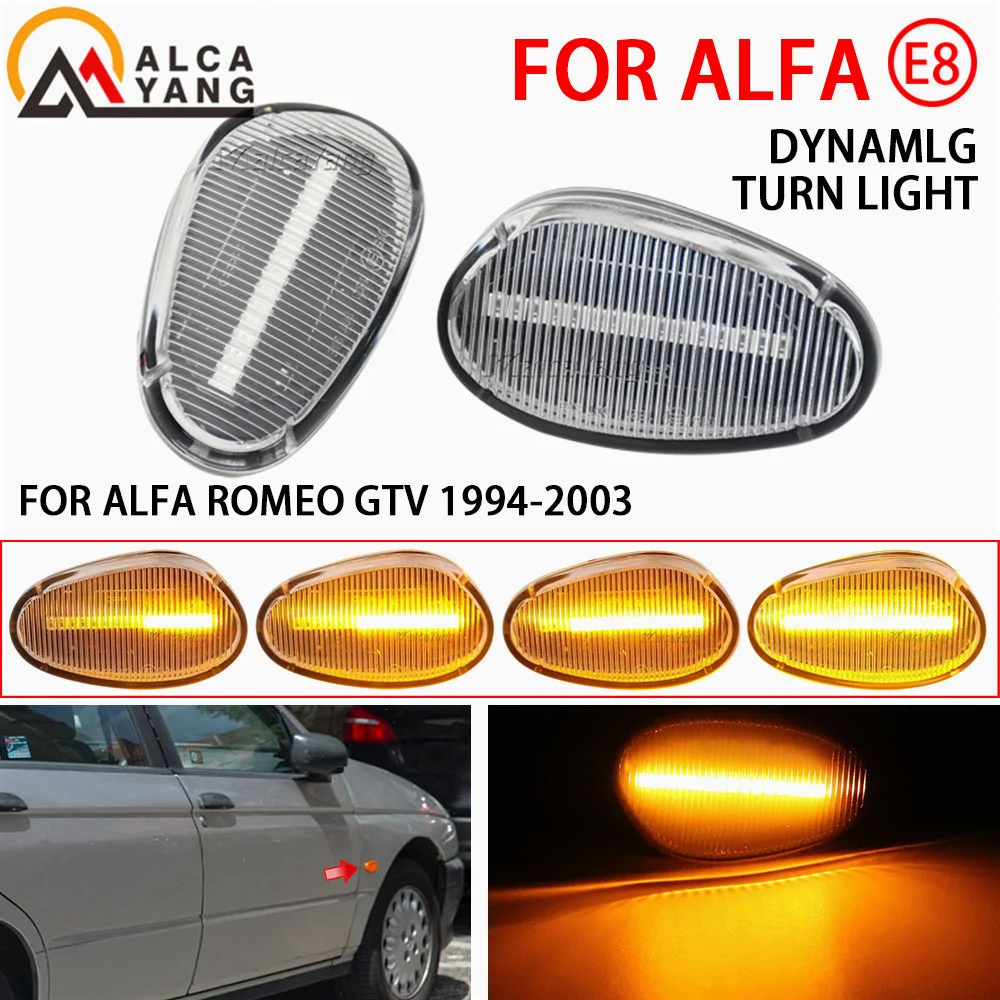 For ALFA ROMEO 145 146 Type 930 155 GTV SPIDER LED Sequential Lamp Dynamic Blinker Indicator Side Marker Turn Signal Light