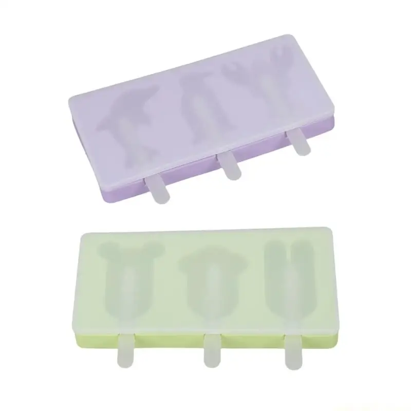 QX2E Cake Mold Ice Lolly Molds Silicone Ice Cream Mold with