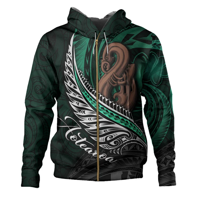 New Zealand Aotearoa Manaia Maori 3d Printed Graphic Hoodie New In Hoodies & Sweatshirts Zip Hoodies For Men Y2k Pullover Coat
