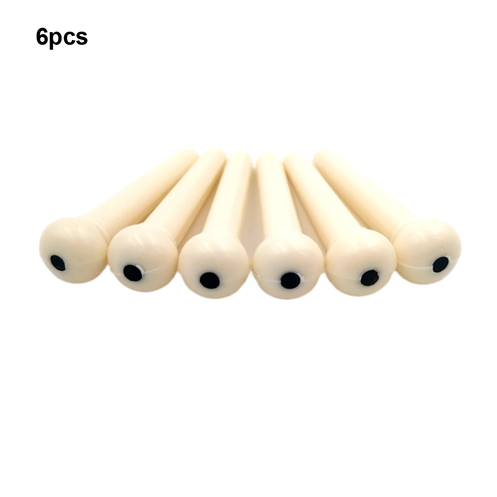 6pack/lot Wear-resistant ABS Bridge Pin Exquisite Craft And Universal Fit For Acoustic Guitars