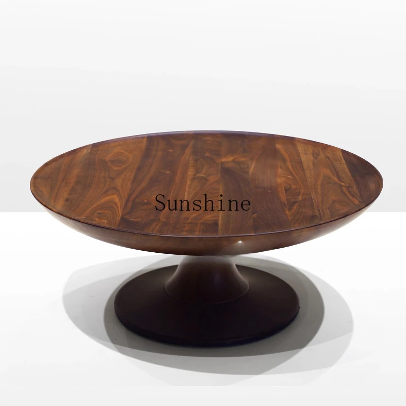 Italian minimalist round solid wood coffee table living room home coffee table
