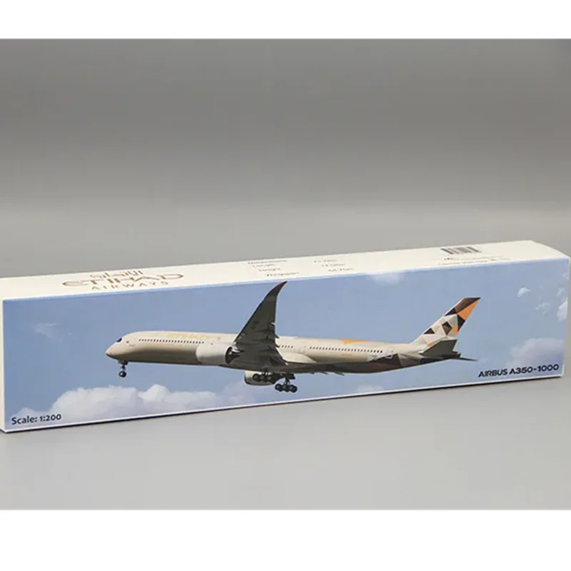 Новый самолет Etihad в масштабе 1:200 A350-1000 из АБС-пластика с основанием, модель самолета, игрушка для коллекции подарков, пластиковый самолет