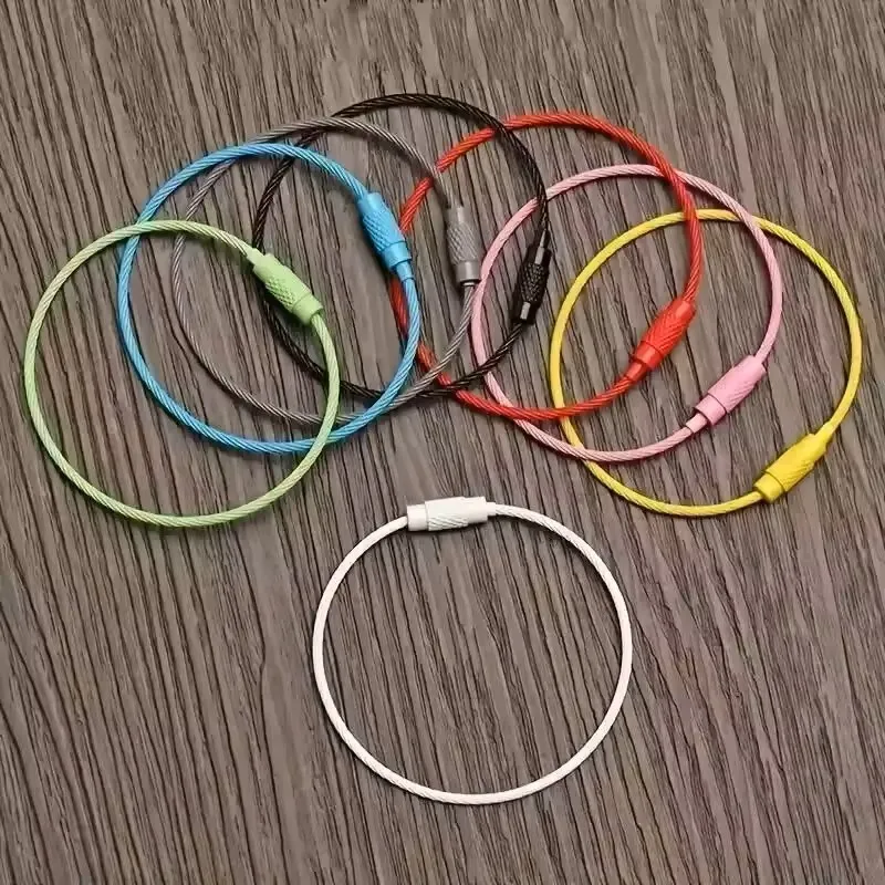 10 قطع من مشبك علامات الأمتعة المصنوع من أسلاك الفولاذ المقاوم للصدأ الملونة، متين وسهل التركيب، مثالي للسفر والاستخدام اليومي #2