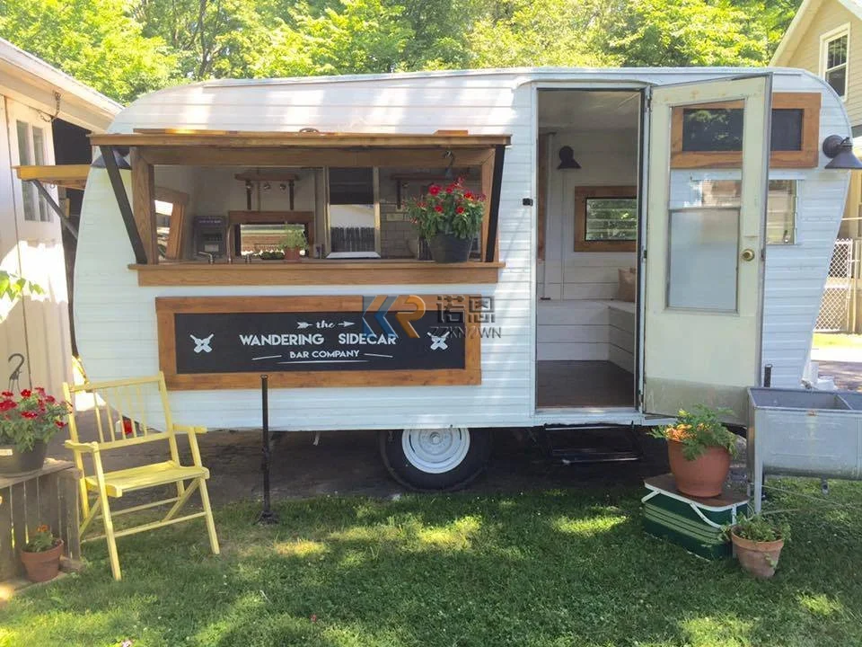 Fully Equipped Fiberglass Trailers Fast Street Retro Australian Standard Concession Mobile Food Cart Trailer
