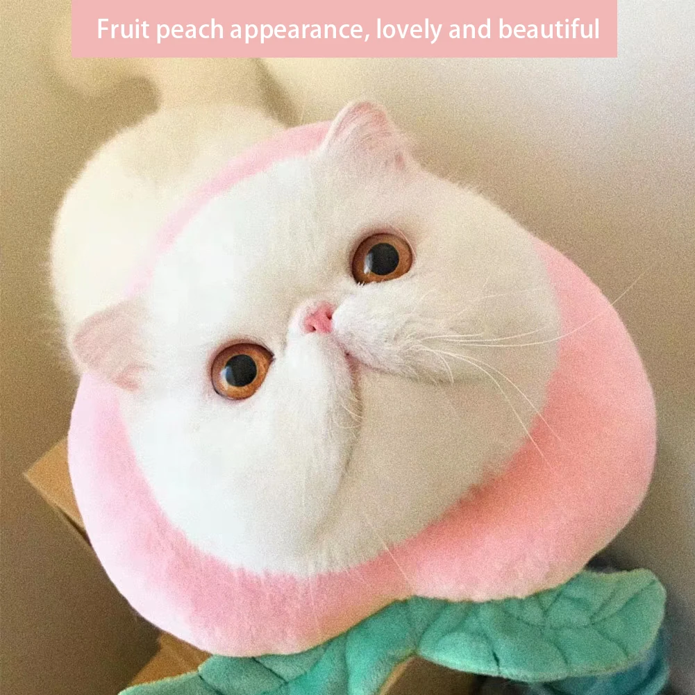 Soft Cute Peach Shape Collar For Dogs Comfy Protective Cat Recovery Collar Protective Neck Collar For Cat And Puppy