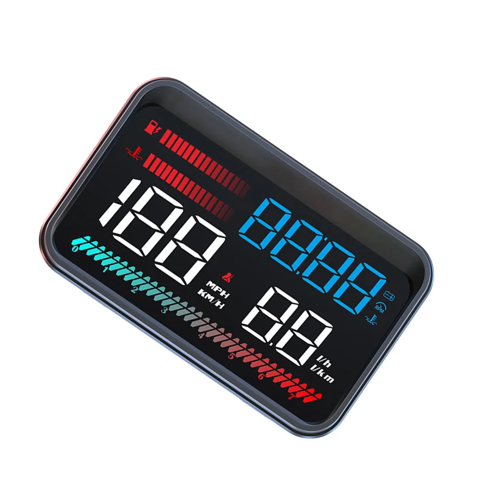 OBD2 Interface Vehicle Projector Speed Projector OBD2 HUD ABS PC Composite Material Plug-and-play Installation For Night Driving