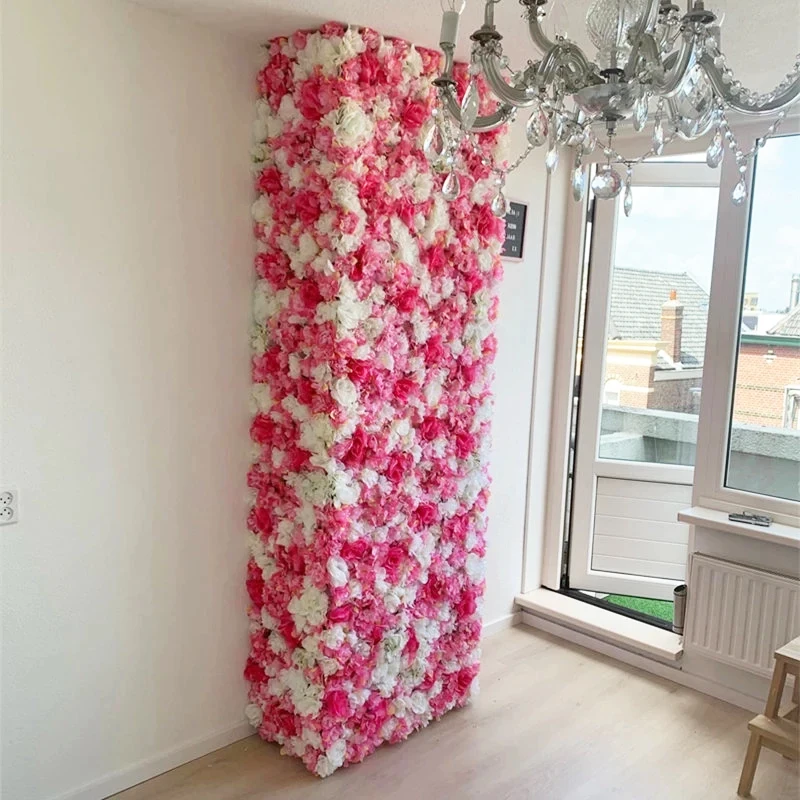 

40X60CM Silk Rose Flower Wall Artificial Flowers for Wedding Decoration Flower Wall Wedding Christmas Home Party Backdrop Decor