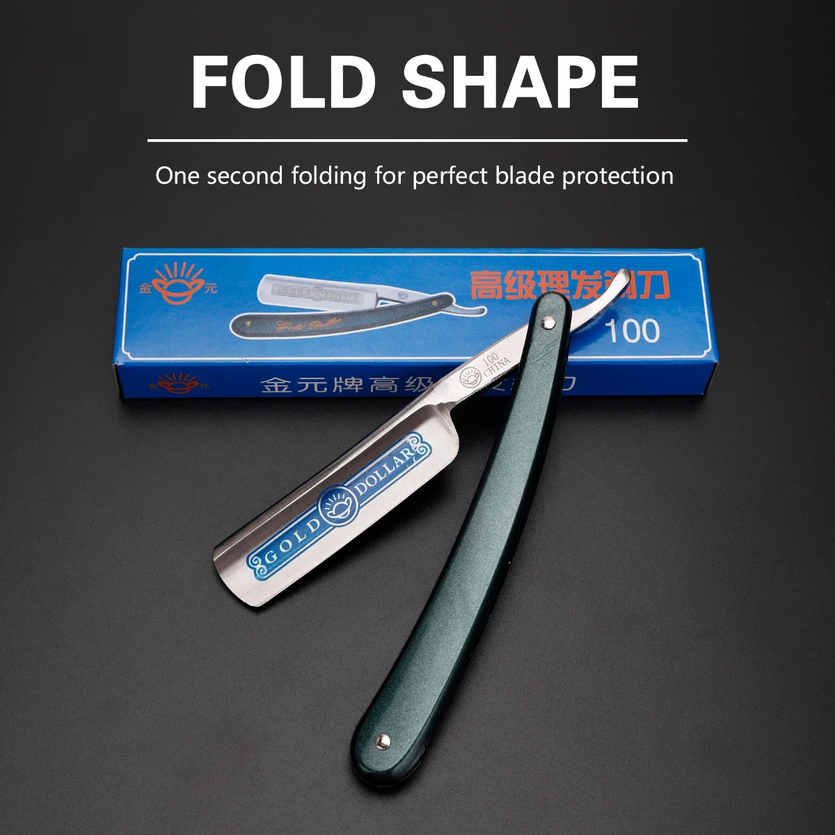 Barber Wooden Handle Razor Blade Rest Stainless Steel Straight Razor Salon Professional Classic Facial Beard Shaving Knife Tool
