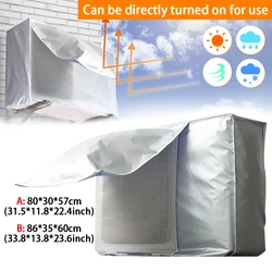 4 Size Air Conditioner Cover Outdoor Device Cover Main Machine Cover Waterproof Anti-Dust Anti-Snow Cleaning Bag Protector