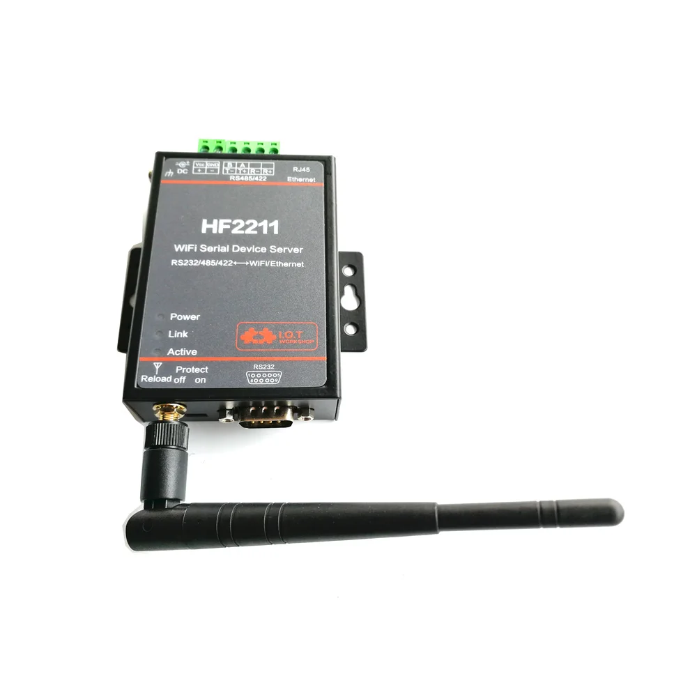 HF2211A RS232อนุกรม Modbus/RS485/RS422เป็นโมดูลแปลงอีเธอร์เน็ต/Wi-Fi สนับสนุนการอัพเกรดสัญญาณไร้สาย