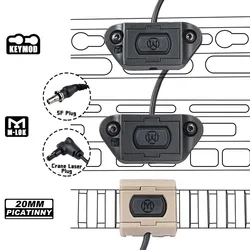 Mini Tactical Modbutton SF Crane Laser 2.5mm 3.5mm Plug Pressure Switch Fit 20mm Picatinny M-Lok Keymod Rail Weapon Accessory