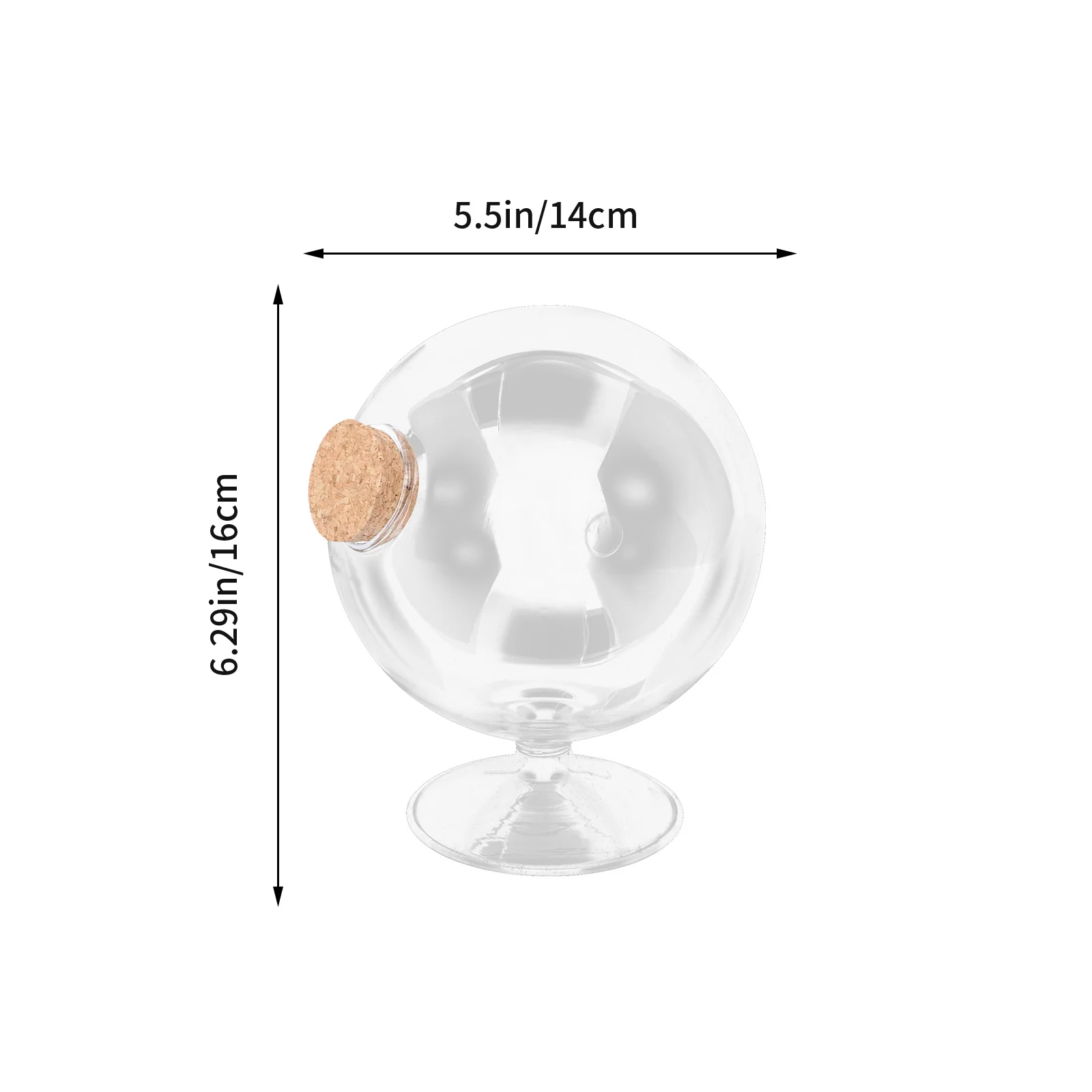 

Glass Wishing Bottle Transparent Decorative Jar with Cork Lid Ideal for Plants Origami Craft Display Glitter Sand Storage