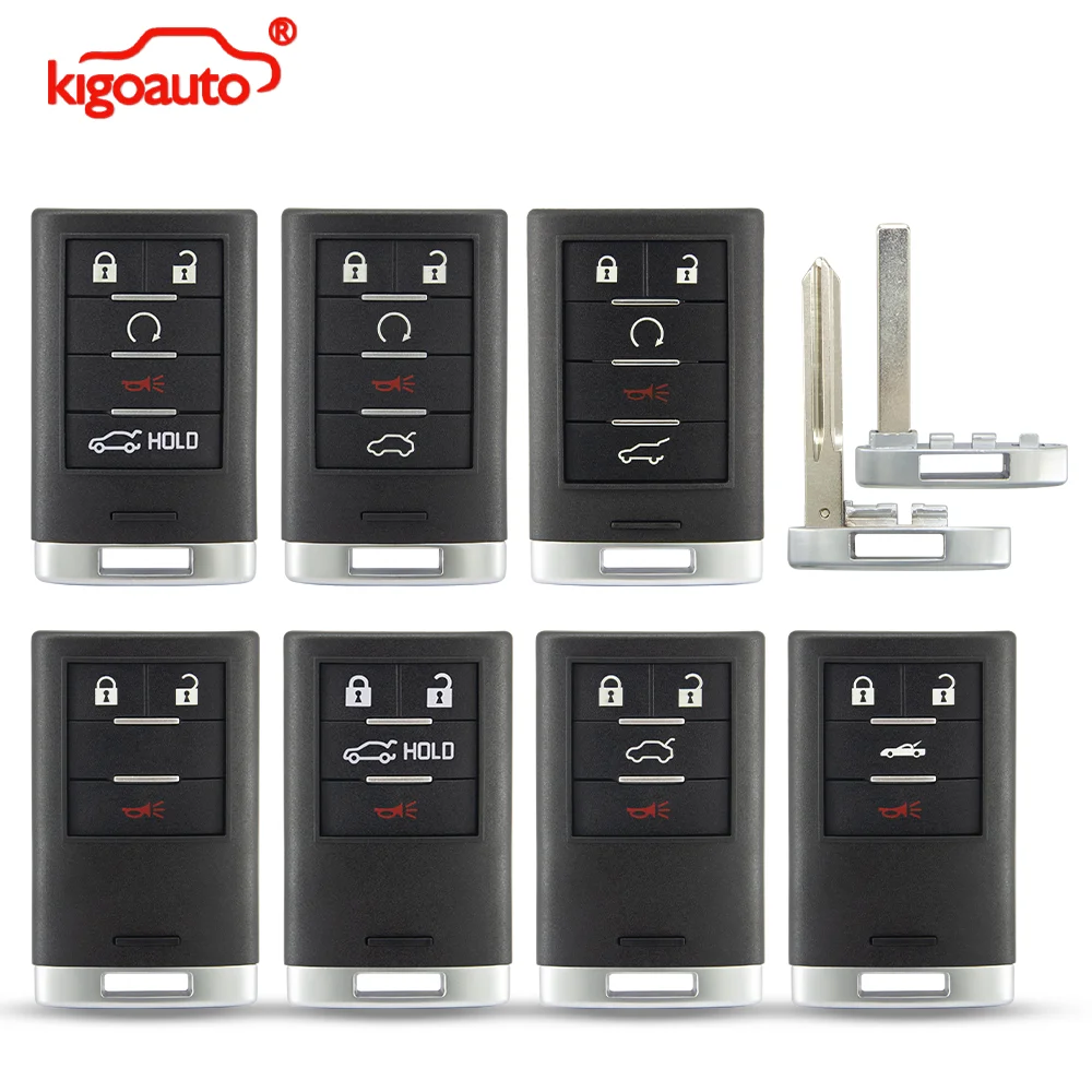 KIGOAUTO smart key case 3/4/5BTN for Cadillac SRX CTS STS ATS XTS Wagon 2008-2016 for Chevrolet Corvette CTS DTS STS 2008-2015