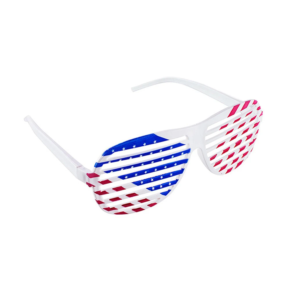 

4Pcs Shutter Glasses Lightweight Funny Eyeglasses for Masquerade Dance Party Makeup American Flag US Prom Toys Gifts Kids