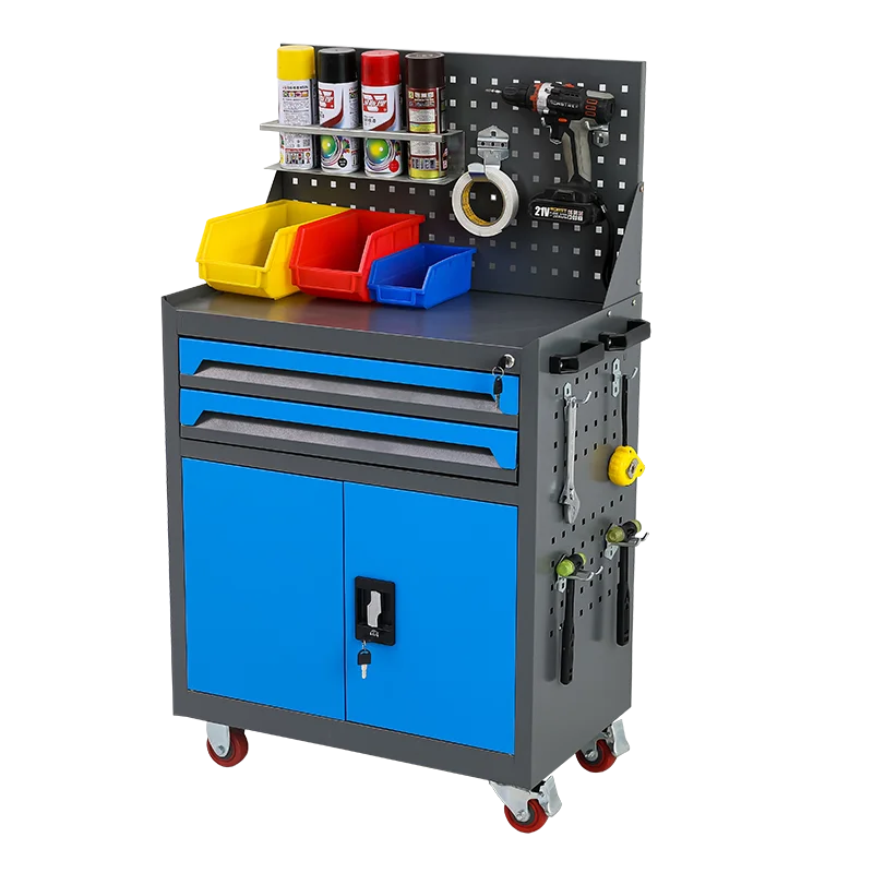 Customizable 2-Draw Tool Cart With Smooth-Glide Wheels Flexible Movement For Tool Cabinets